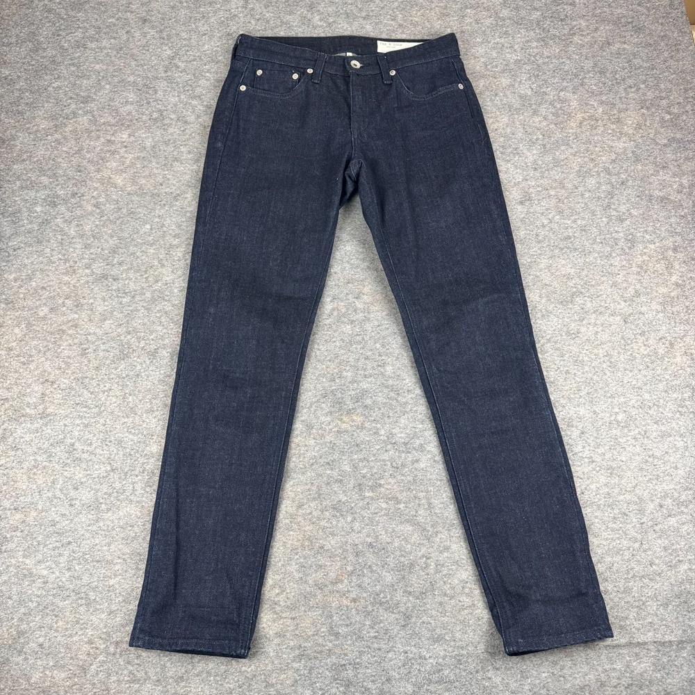 Rag & Bone Dre Low Rise Slim Boyfriend Jeans Denim Blue Womens 25